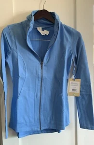Satva hellblaue taillierte Jacke aus Bio-Baumwolle mit Reißverschluss Damen XS - Bild 1 von 4