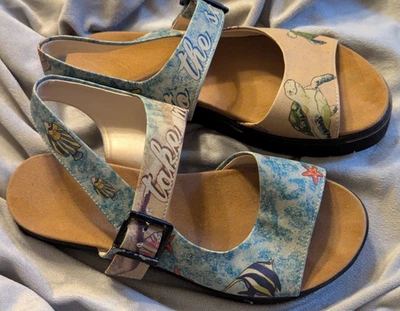 Take Me To The Sea Women's Size 37 / 6- 6.5 Slingback Sandals - Image 1 of 4