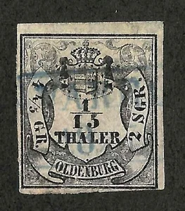 EAS_STAMPS OLDENBURG #2 USED C F/VF MP EST SCV $80.00 - Picture 1 of 1