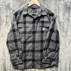 Carhartt Herren Large Loose Fit Flanellhemd grau schwarz kariert kariert - Bild 1 von 6