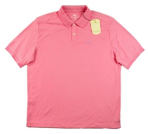 Tommy Bahama Polo Shirt Mens XL Pink Performance Golf Moisture Wicking Easy Care - Picture 1 of 6