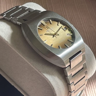 Vintage Edox King Star Automatic Date 2783 SS Watch – Signed Crown & Bracelet - Image 1 of 4