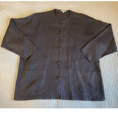 Chaqueta Dosa by Christina Kim Minimalista Gris Lino Tareas Rana Lazo Talla 1/Pequeña Foto 1 de 4