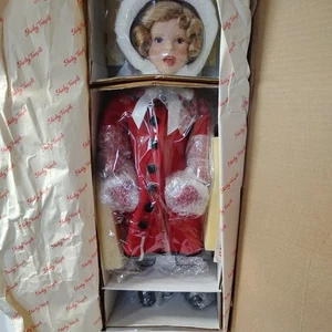 Shirley Temple Muñeca de Navidad Colección “Little Caroler” Porcelana - Imagen 1 de 5