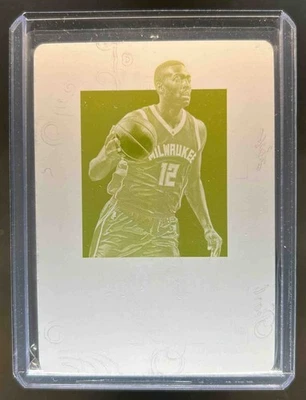 Placa de impresión amarilla Jabari Parker 2015-16 National Treasures #1/1 Foto 1 de 2