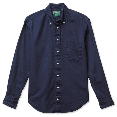 Gitman Vintage $250 NWT Navy Blue Overdye Oxford 100% Cotton Button Down Shirt M - Image 1 of 4