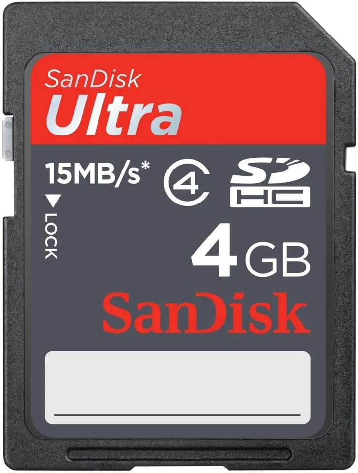 SanDisk 4GB Ultra SDHC Class 4 15mb/s SD Memory Card (SDSDRH-004G-A11) - Image 1 of 1
