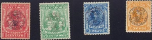 ECUADOR 1897 SC# 122-125 SURCHARGED CAT - Picture 1 of 2
