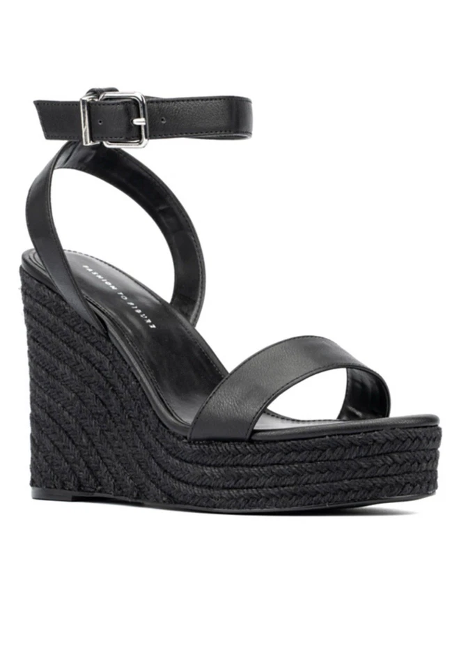 Sandalias de cuña de ancho ancho Gale de moda a figura para mujer - nuevas talla de ancho ancho -11 W Foto 1 de 1