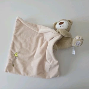 Ollies Place Beige Brown Bear Comforter Plush Baby Lovey Security Blanket Soft - Picture 1 of 5