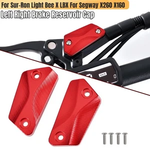For Sur Ron Light Bee X LBX Red Left & Right Brake Fluid Reservoir Caps Covers - Picture 1 of 12
