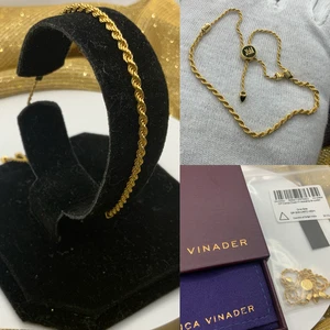 monica vinader Corda Kette Freundschaftsarmband 18k Gold Vermeil UVP135€ - Bild 1 von 14