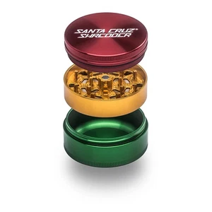 Trituradoras de hierbas brillantes grandes de 3 piezas de Santa Cruz Shredder-Rasta - Imagen 1 de 2