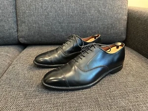 Allen Edmonds "PARK AVENUE” Men's Leather Cap-Toe Oxford Dress Shoe - 12 E Black - Picture 1 of 13
