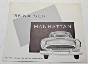 1955 Kaiser Manhattan Super Charger Dealers Sales Brochere with Specs Vintage - Picture 1 of 3