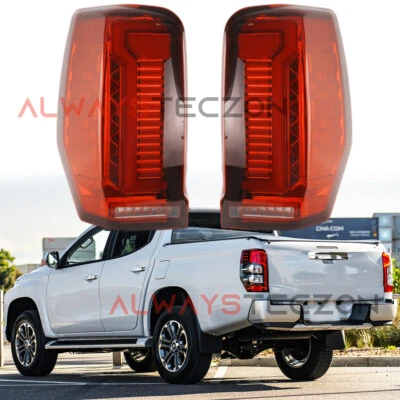 Accesorios de lámpara de luz trasera LED para Mitsubishi L200 2019-2024 rojo Foto 1 de 4