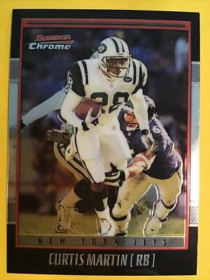 CURTIS MARTIN 2001 BOWMAN CHROME FOOTBALL CARD # 99 Jets MINT💎READ  - Image 1 of 2