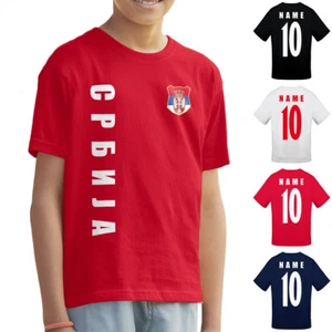 EM 2024 Serbien Srbija Kinder Trikot Fanshirt T-Shirt Name Nummer - Bild 1 von 9