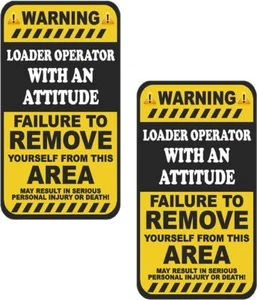 2 - 3" Dozer Operator Warning Yellow Decal Vinyl Hard Hat Window Sticker WS2 - Bild 1 von 1