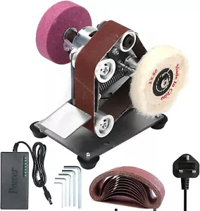 Electric Mini Belt Sander, Electric Belt Sanding Machine Mini Bench Grinder 7 UK - Picture 1 of 1