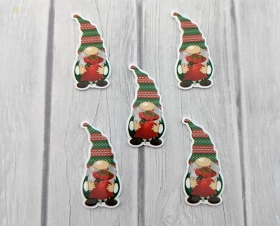 Gnomo Flatback Resina Planar, Navidad Cabachan, Taza Cake Topper Foto 1 de 2