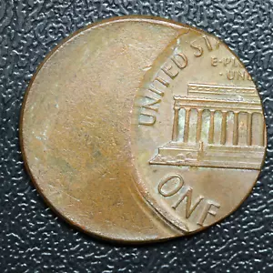 Lincoln Memorial Penny Major Offset Error No Date Copper - Picture 1 of 2