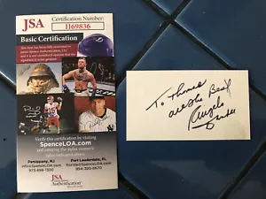 ANGELO DUNDEE Signed Autographed 2x3 CARD JSA Coa MUHAMMAD ALI TRAINER - Picture 1 of 2