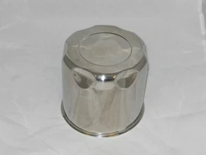 ION WHEEL RIM 8 LUG STAINLESS STEEL CENTER CAP PUSH THRU 5.125" DIA BORE NO LOGO - Picture 1 of 2