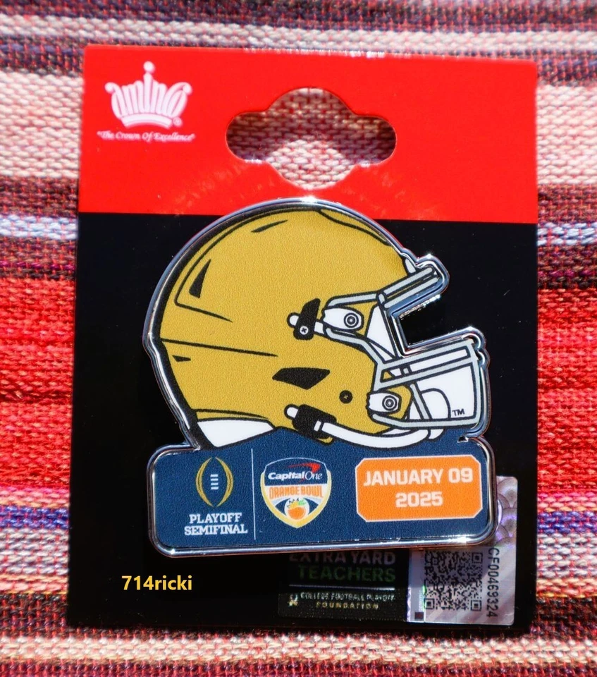 2025 Orange Bowl Game Pin Lapel Notre Dame Irish Playoff Semi Final Collector - Image 1 of 1