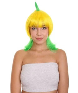 Bananenkönigin Perücke | gelb grün Bob Cosplay Halloween Perücke HW-1602A - Bild 1 von 9