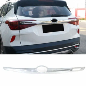 For Kia Seltos 2020-2023 ABS Chrome Rear Trunk Tailgate Lid molding Cover Trim - Picture 1 of 9