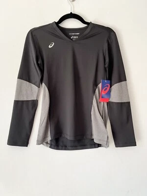 Camiseta Asics Negra Juvenil Señuelo Manga Larga Atlética Absorbente de Humedad Talla Grande NUEVA Foto 1 de 4