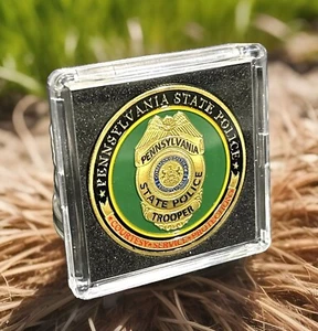 Moneda de Desafío de la Policía del Estado de Pensilvania 40 mm con Estuche ¡Nueva! - Imagen 1 de 8
