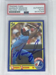 MARQUIS GRISSOM Hand Signed 1990 Score #591 AUTO Montreal Expos Rookie Card RC - Picture 1 of 1