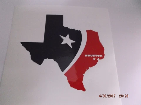 Houston Texans State Decal Sticker for Rambler,Tumbler,Car,Truck,Window Cover