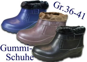 Damen Gummistiefel Gummischuhe hoch gefüttert Galosche Gartenschuhe Clogs 2730 - Bild 1 von 9