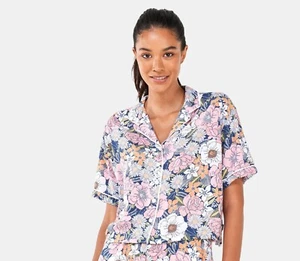 Van's Retro Floral Print Short Sleeve Button-Down Collared Top - Small #6228 - Picture 1 of 13