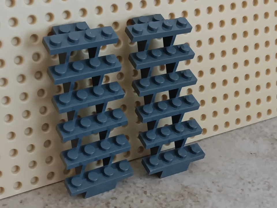 LEGO Stairs Lot of 2 Staircase Stairway Dark Bluish Gray Star Wars Build House - Image 1 of 1