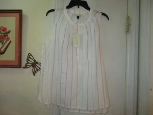 Universal Threads White w/Multi-color Sleeveless Blouse Size L New with Tags - Picture 1 of 6