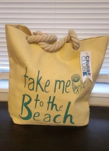 Cruise Club Canvas Strandtasche Tasche Take Me To The Beach Neu mit Etikett - Bild 1 von 9