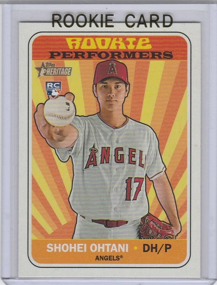 SHOHEI OHTANI ROOKIE CARD 2018 Topps Heritage Performer Insert MLB $$ RC DODGERS - Image 1 of 2