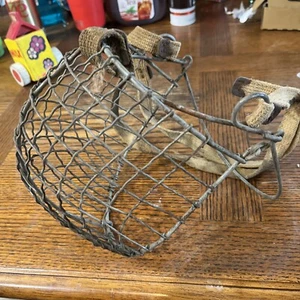 Vintage Wire & Leather Small Dog Muzzle - Picture 1 of 6