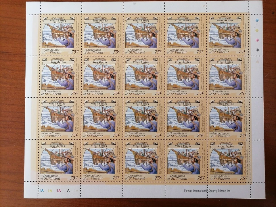 1988 - Grenadines of St. Vincent - Boat- Vitus Bering - sheet - Image 1 of 1