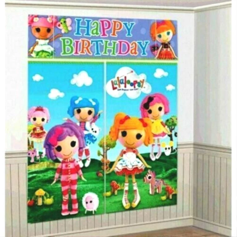 Lalaloopsy Feliz Cumpleaños Fiesta Decoración Pared Kit Póster Escena Setter Difícil de Encontrar Foto 1 de 3