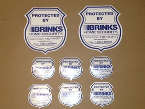 6 - NEW   BRINKS Window Decals with 2 LAMINATED  BRINKS  Signs - Picture 1 of 2