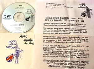 12/27/91 ROCK OVER LONDON AOR YR END SPECIAL 2:INTERVIEWS/BLOOPERS/TOP '91 TUNES - Picture 1 of 2