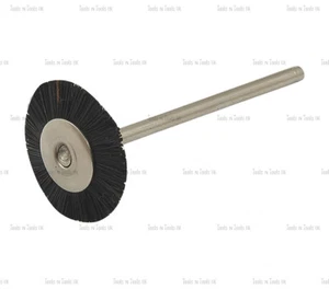 1 x Mounted Wheel Black Stiff Bristle Brush Shank Size 3/32” Rotary Burs Bits - Picture 1 of 1