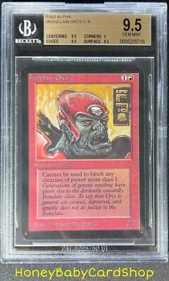 MTG Limited Edition Alpha 1993 Ironclaw Orcs BGS 9.5 GEM MINT Old School 93/94 - Image 1 of 4