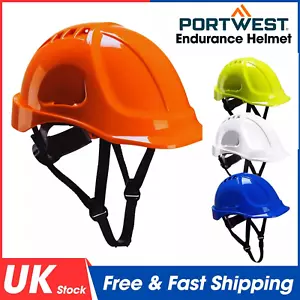 PORTWEST Endurance Schutzhelm belüftet Rad Ratsche Kinnriemen Schutzhelm PS55 - Bild 1 von 20