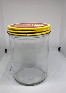  Peter Pan Smooth Peanut Butter Glass Jar Metal Lid Old Good Pc. Pictures Descrp - Picture 1 of 8